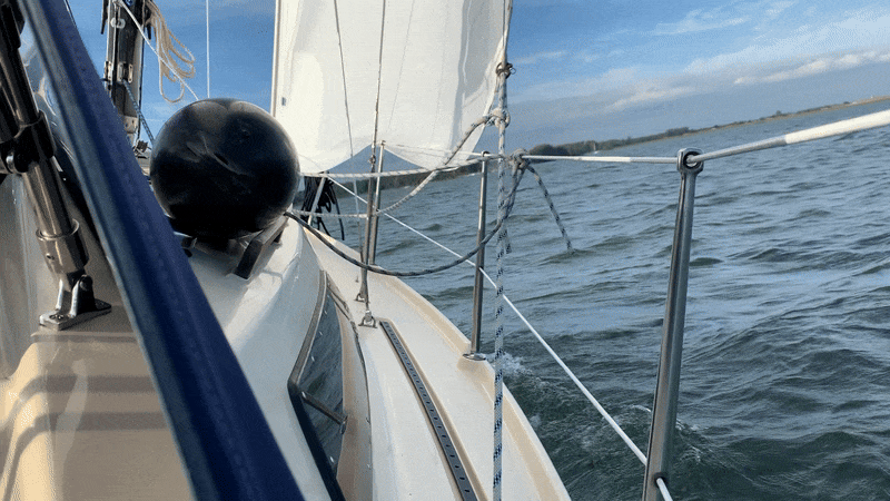 sailing on a boat